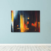 Abstracte Geometrie van Stedelijke Lichten Canvas Afdruk (Insitu (Houten vloer))