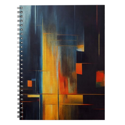 Abstracte Geometrie van Stedelijke Lichten Notitieboek (Voorkant)