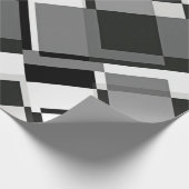 Abstracte geometrie voor zwarte en witte Mondriaan Cadeaupapier (Hoek)