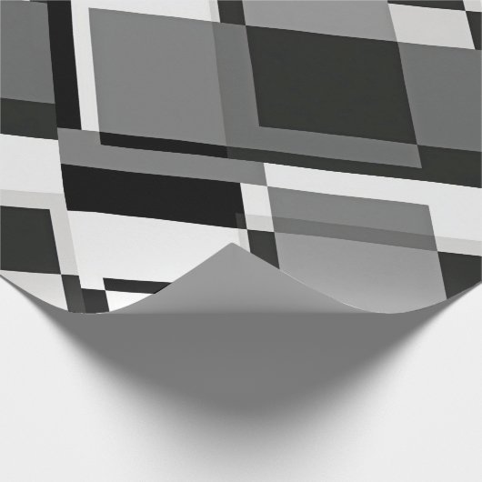 Abstracte geometrie voor zwarte en witte Mondriaan Cadeaupapier (Hoek)