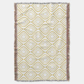 Abstracte geometrie, wit en goud deken (Voorkant Verticaal)