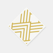 Abstracte geometrie, wit en goud servet (Hoek)