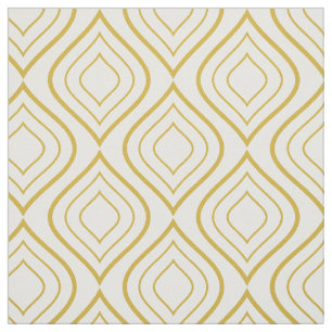 Abstracte geometrie, wit en goud stof