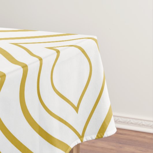 Abstracte geometrie, wit en goud tafelkleed (Voorbeeld)