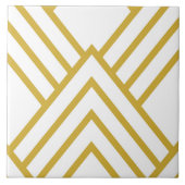 Abstracte geometrie, wit en goud tegeltje (Voorkant)