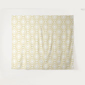 Abstracte geometrie, wit en goud wandkleed (Voorkant (horizontaal))