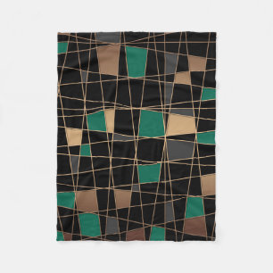 Abstracte geometrisch patroon fleece deken