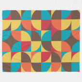 Abstracte geometrische 110421v5 fleece deken (Voorkant (Horizontaal))