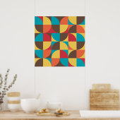 Abstracte geometrische 110421v5 poster (Keuken)