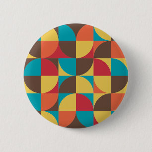 Abstracte geometrische 110421v5 ronde button 5,7 cm