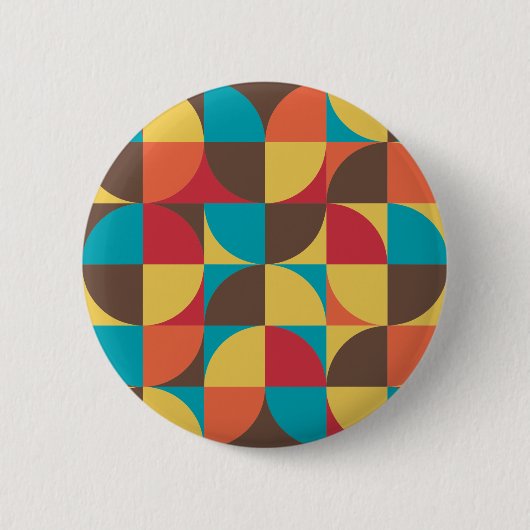 Abstracte geometrische 110421v5 ronde button 5,7 cm (Voorkant)