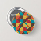 Abstracte geometrische 110421v5 ronde button 5,7 cm (Voorkant /achterkant)