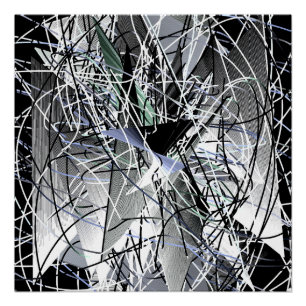 Abstracte geometrische 3D-kunst Perfect Poster