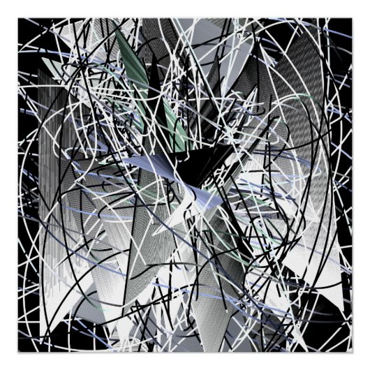 Abstracte geometrische 3D-kunst Perfect Poster (Voorkant)