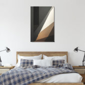 Abstracte geometrische aardetinten canvas afdruk (Insitu (Slaapkamer))