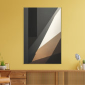 Abstracte geometrische aardetinten canvas afdruk (Insitu (Woonkamer))