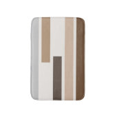 Abstracte Geometrische aardtonen stripes Art Patte Badmat (Voorkant Verticaal)