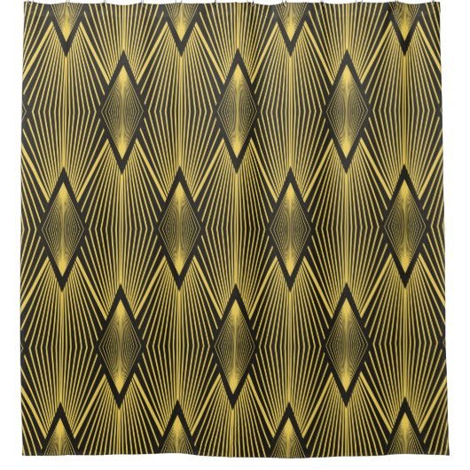 Abstracte geometrische achtergrond. Art Deco. Douchegordijn (Voorkant)