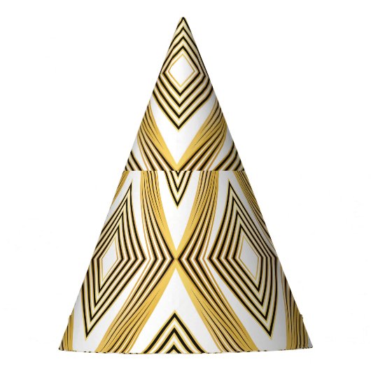 Abstracte geometrische achtergrond art deco feesthoedjes (Voorkant)