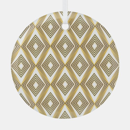 Abstracte geometrische achtergrond art deco glas ornament (Voorkant)