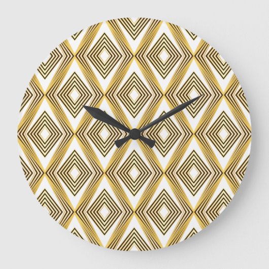 Abstracte geometrische achtergrond art deco grote klok (Voorkant)