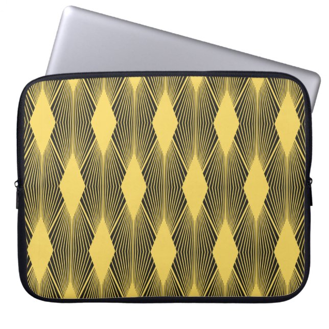 Abstracte geometrische achtergrond. Art Deco-illus Laptop Sleeve (Voorkant)