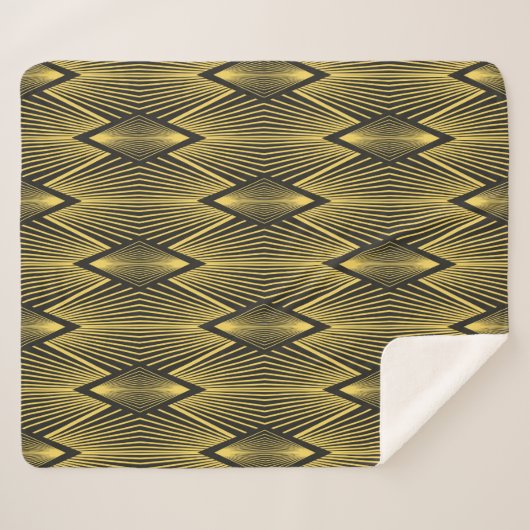 Abstracte geometrische achtergrond. Art Deco. Sherpa Deken (Voorkant (horizontaal))