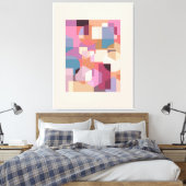 Abstracte geometrische achtergrond canvas afdruk (Insitu (Slaapkamer))