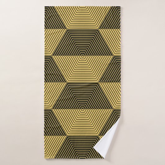 Abstracte geometrische achtergrond. Hexagonal mesh Badhanddoek (Badhanddoek)