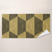 Abstracte geometrische achtergrond. Hexagonal mesh Badhanddoek (Badhanddoek)