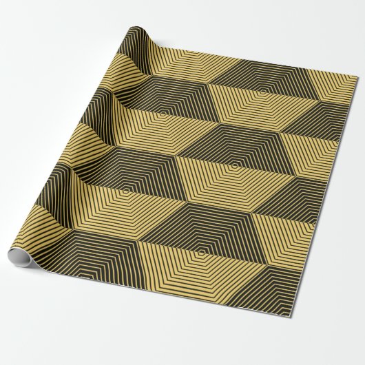Abstracte geometrische achtergrond. Hexagonal mesh Cadeaupapier (Uitgerold)
