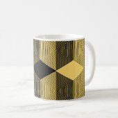 Abstracte geometrische achtergrond. Hexagonal mesh Koffiemok (Voorkant rechts)