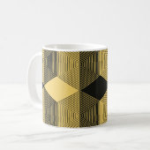 Abstracte geometrische achtergrond. Hexagonal mesh Koffiemok (Voorkant links)