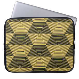 Abstracte geometrische achtergrond. Hexagonal mesh Laptop Sleeve