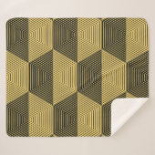 Abstracte geometrische achtergrond. Hexagonal mesh Sherpa Deken (Voorkant (horizontaal))