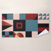 Abstracte, geometrische achtergrond, kleurrijk, sp badhanddoek (Badhanddoek)