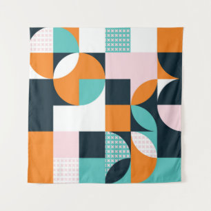 Abstracte geometrische achtergrond met vierkanten, wandkleed