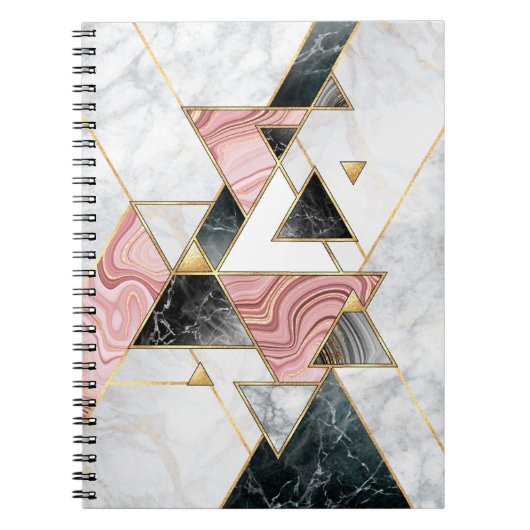 Abstracte geometrische achtergrond. Moderne marmer Notitieboek (Voorkant)