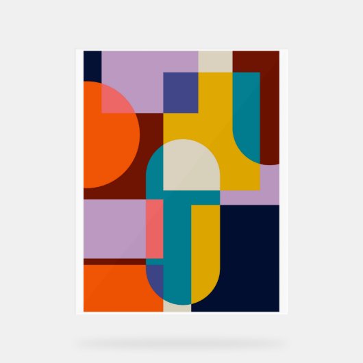 Abstracte geometrische achtergrondcirkel acryl bord (Voorkant)