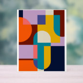 Abstracte geometrische achtergrondcirkel acryl bord (Neutraal)