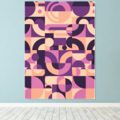 Abstracte geometrische achtergrondcirkel canvas afdruk (Insitu (Houten vloer))