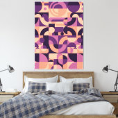 Abstracte geometrische achtergrondcirkel canvas afdruk (Insitu (Slaapkamer))