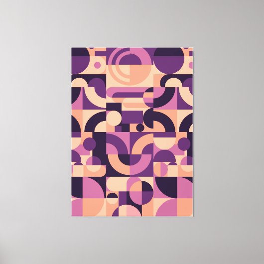Abstracte geometrische achtergrondcirkel canvas afdruk (Voorkant)