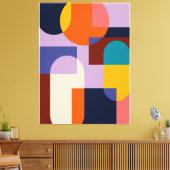 Abstracte geometrische achtergrondcirkel canvas afdruk (Insitu (Woonkamer))