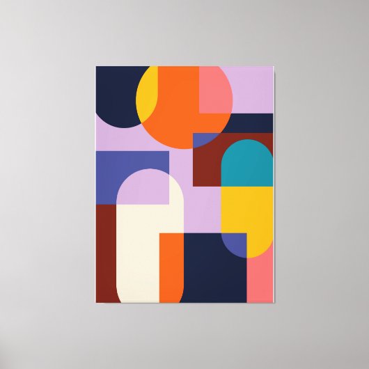 Abstracte geometrische achtergrondcirkel canvas afdruk (Voorkant)