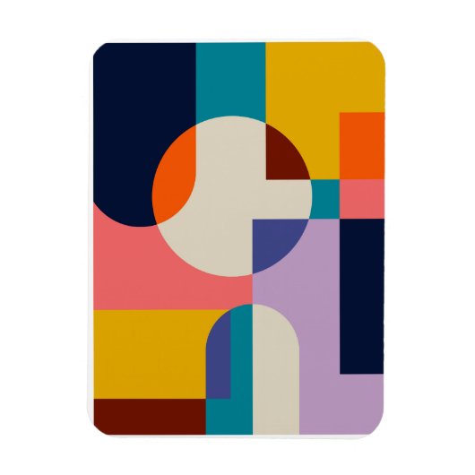 Abstracte geometrische achtergrondcirkel magneet (Verticaal)