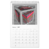 Abstracte geometrische agenda kalender (Jan 2027)