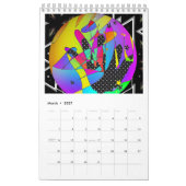 Abstracte geometrische agenda kalender (Mar 2027)