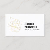 Abstracte Geometrische Architecturale Logo Wit/Gou Visitekaartje (Voorkant)