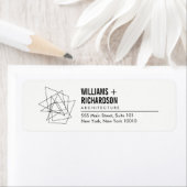 Abstracte Geometrische Architecturale Logo Wit/Zwa Etiket (Insitu)